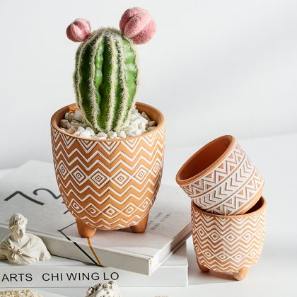 3PCS/Set Ceramic Pots For Plants Modern Home Decoration